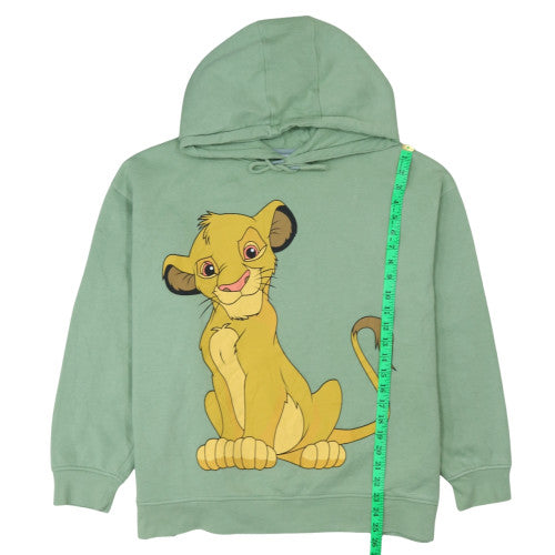 Disney Primark Women Green Hoodie XL Lion King Simba Graphic Pullover