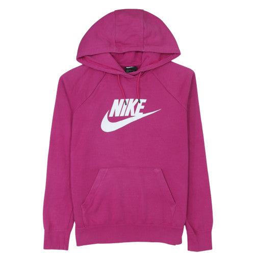 Nike Women's Pink Pullover Hoodie Small Logo Sweatshirt