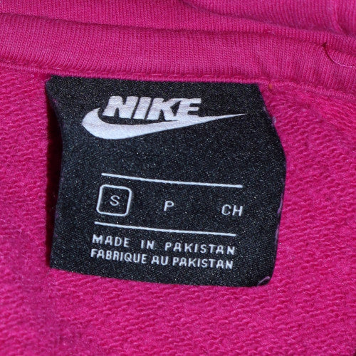 Nike Women's Pink Pullover Hoodie Small Logo Sweatshirt