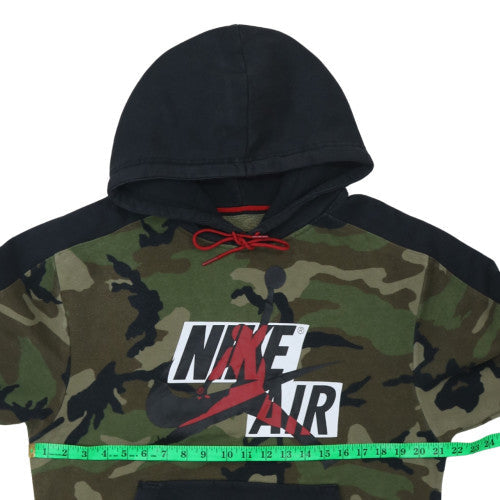 Nike Mens Green Camouflage Air Pullover Hoodie Size L