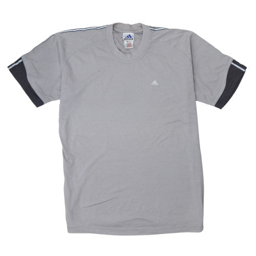 Adidas Men's Grey Short Sleeve Crew Neck Cotton T-Shirt M