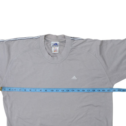 Adidas Men's Grey Short Sleeve Crew Neck Cotton T-Shirt M