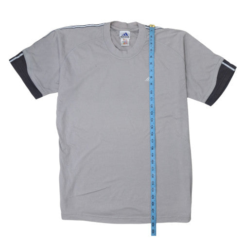 Adidas Men's Grey Short Sleeve Crew Neck Cotton T-Shirt M