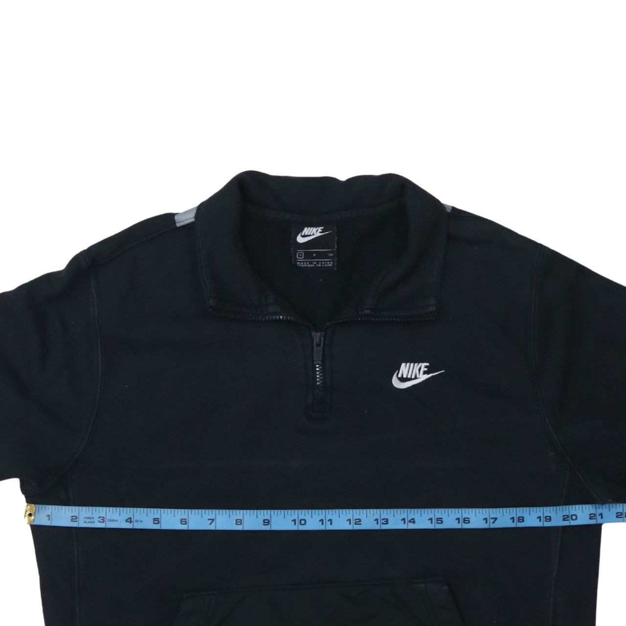 Nike Men's Black Small 1/4 Zip Pullover Sweatshirt with Logo