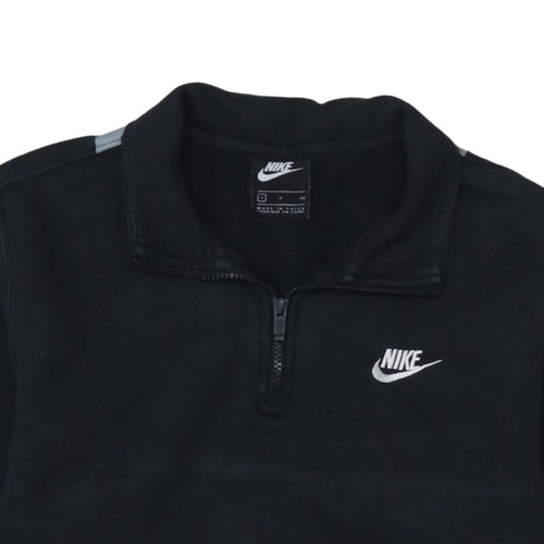 Nike Men's Black Small 1/4 Zip Pullover Sweatshirt with Logo