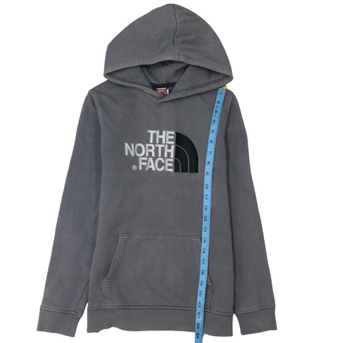 The North Face Boys Grey XL Pullover Hoodie Cotton Logo Print Casual