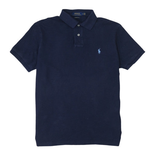 Ralph Lauren Men's Blue Slim Fit Cotton Polo Shirt Size L