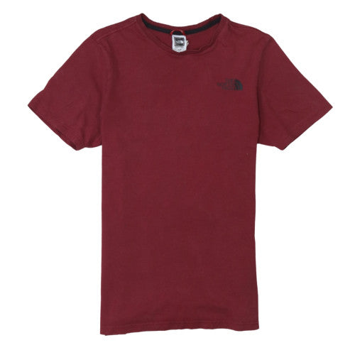 The North Face Men's Red Cotton Crew Neck Short Sleeve T-Shirt XS