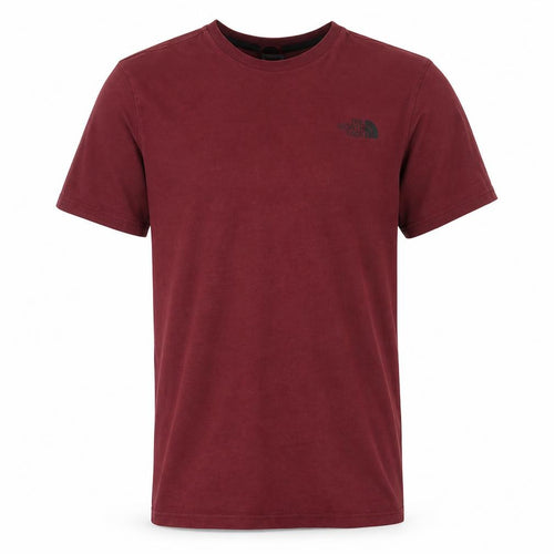 The North Face Men's Red Cotton Crew Neck Short Sleeve T-Shirt XS