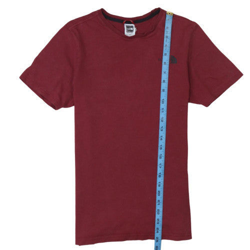 The North Face Men's Red Cotton Crew Neck Short Sleeve T-Shirt XS