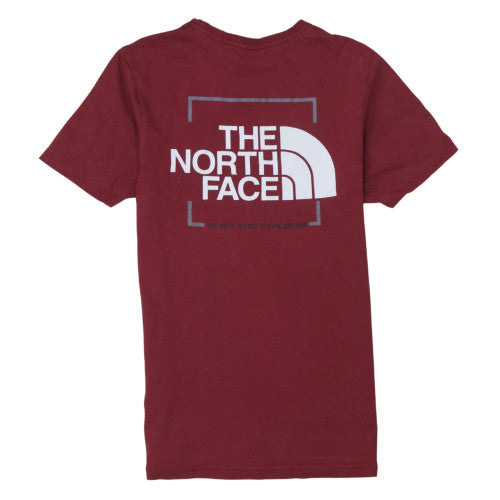 The North Face Men's Red Cotton Crew Neck Short Sleeve T-Shirt XS