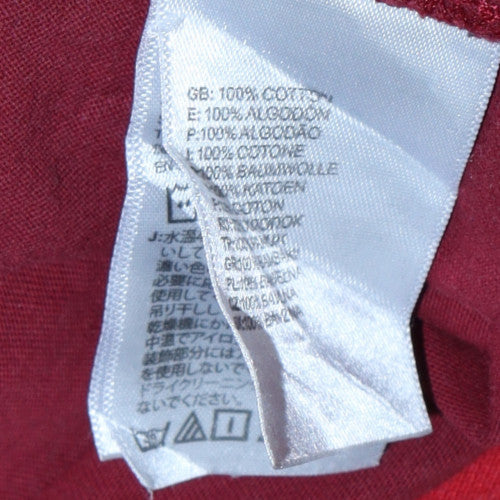 The North Face Men's Red Cotton Crew Neck Short Sleeve T-Shirt XS