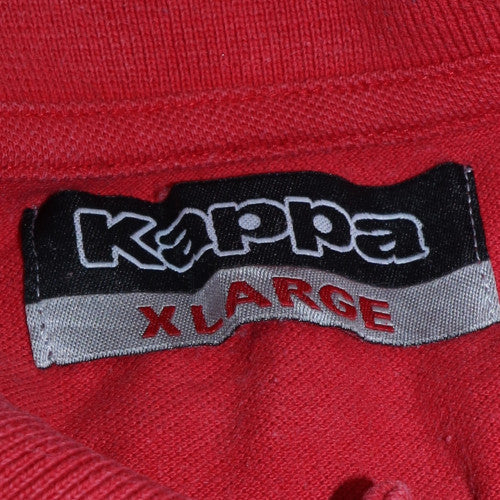 Kappa Men's Red XL Cotton Polo Shirt Short Sleeve Casual Top