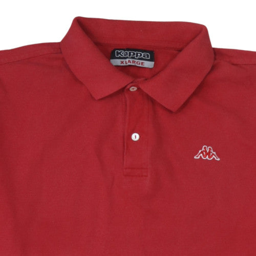 Kappa Men's Red XL Cotton Polo Shirt Short Sleeve Casual Top
