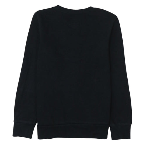 Converse Boys Black Graphic Logo Crew Neck Pullover Sweatshirt 12-13 Years