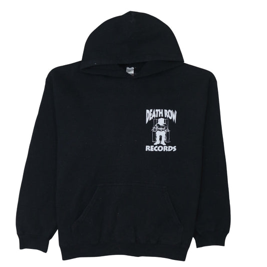 boohooMAN Men's Black Death Row Records Pullover Hoodie Size M