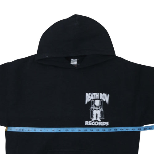 boohooMAN Men's Black Death Row Records Pullover Hoodie Size M