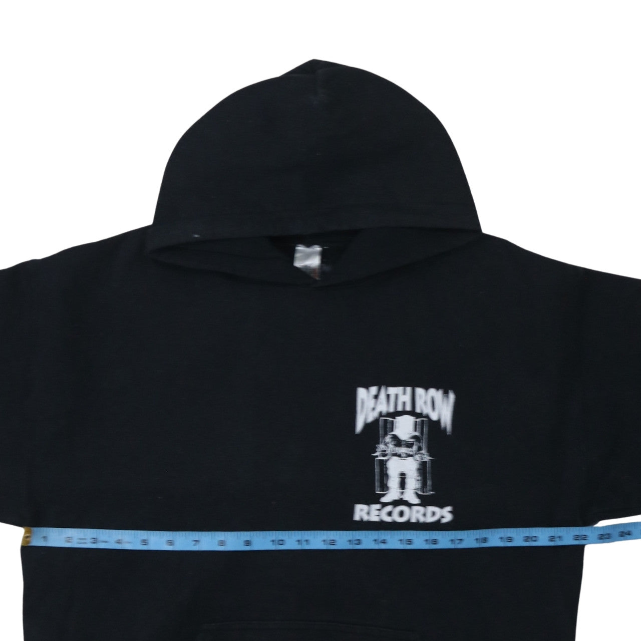 boohooMAN Men's Black Death Row Records Pullover Hoodie Size M