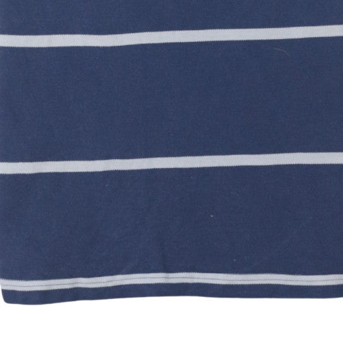 Tommy Hilfiger Men's Blue Slim Fit Striped Polo Shirt Size M