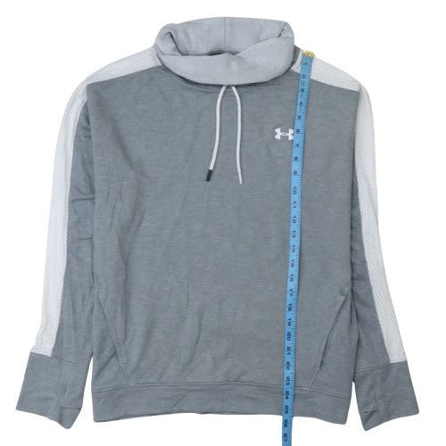 Under Armour Men's Grey L Pullover Hoodie Lightweight High Neck