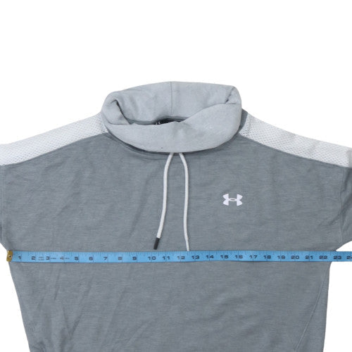 Under Armour Men's Grey L Pullover Hoodie Lightweight High Neck