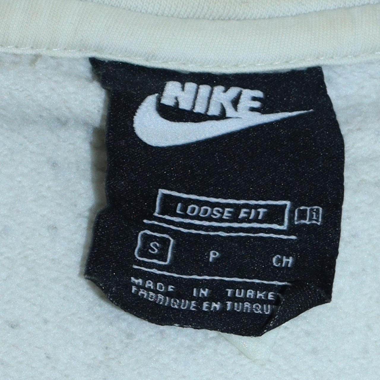 Nike Women’s Beige 1/4 Zip Pullover Sweatshirt Size S Loose Fit