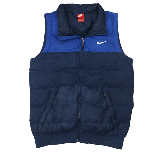 Nike Men's Blue Puffer Waistcoat S Full Zip Insulated Vest
