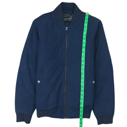 Levi Strauss Men’s Blue Cotton Bomber Jacket Size S Casual Zip