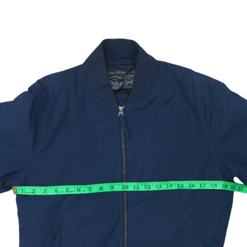 Levi Strauss Men’s Blue Cotton Bomber Jacket Size S Casual Zip
