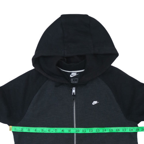 Nike Men's Black Full Zip Hoodie S Regular Fit Fleece Sportswear