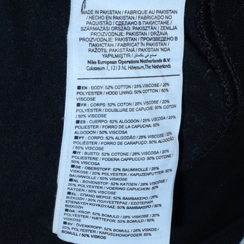 Nike Men's Black Pullover Hoodie S Regular Fit Logo Sweatshirt