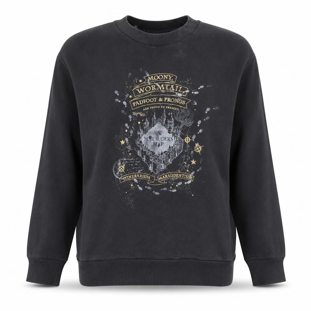 George Harry Potter Women's Black Crew Neck Sweatshirt M 12-14