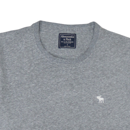 Abercrombie & Fitch Men's Grey Crew Neck Short Sleeve T-Shirt S