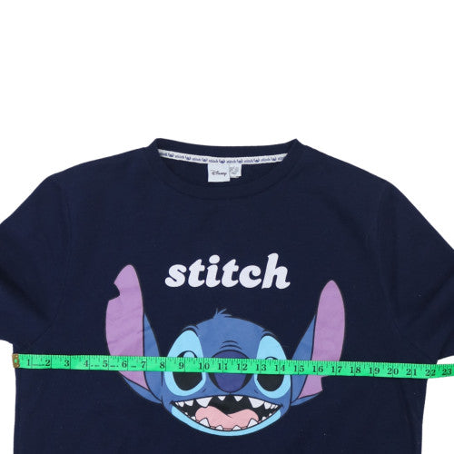 Disney Stitch Navy Blue Womens L Sweatshirt Pullover Casual