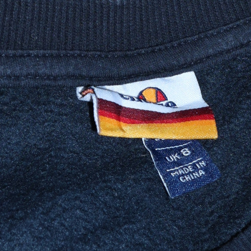 Ellesse Womens Navy Blue Crew Neck Pullover Sweatshirt UK 8