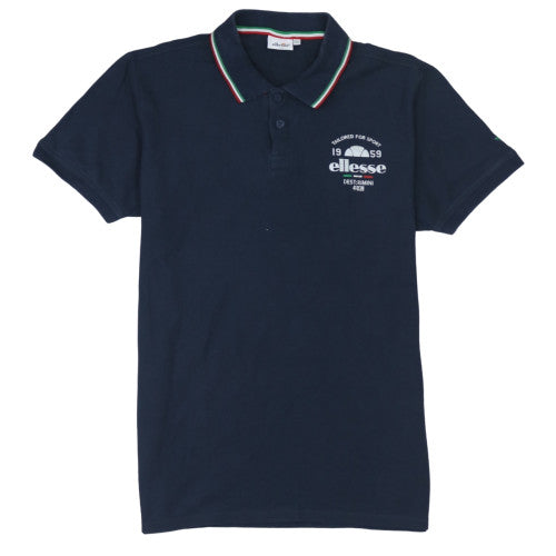 Ellesse Men's Blue 2XL Polo Shirt Regular Fit Cotton Sports Style
