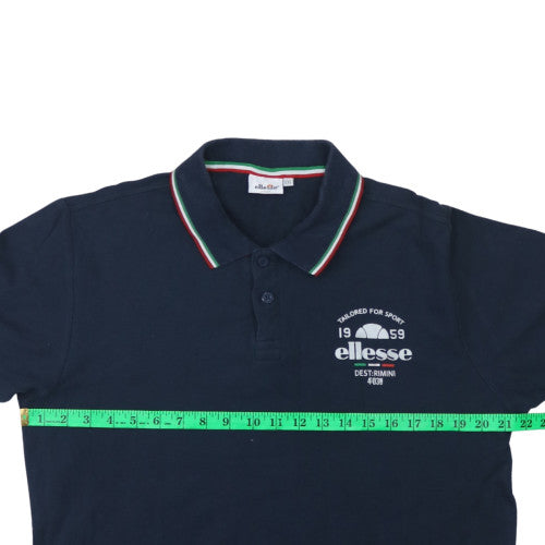 Ellesse Men's Blue 2XL Polo Shirt Regular Fit Cotton Sports Style