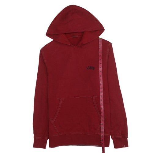Levi's Men's Red Pullover Hoodie Medium Fleece Cotton Sweatshirt
