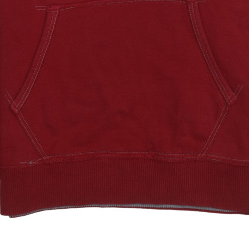 Levi's Men's Red Pullover Hoodie Medium Fleece Cotton Sweatshirt