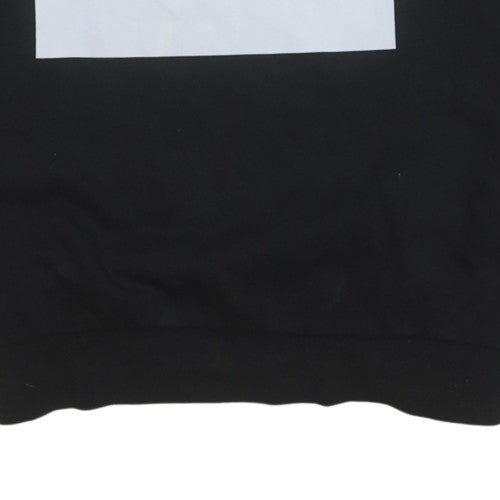 Adidas Boys Black Logo Crew Neck Pullover Sweatshirt 13-14 Years