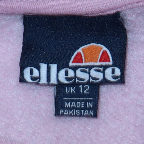 Ellesse Womens Pink Crew Neck Pullover Sweatshirt UK 12