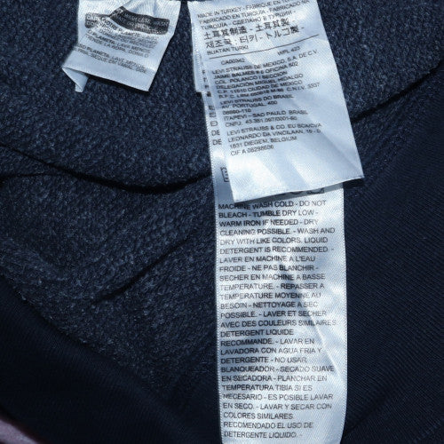 Levi's Women's Navy Pullover Hoodie Small Logo Cotton Sweatshirt