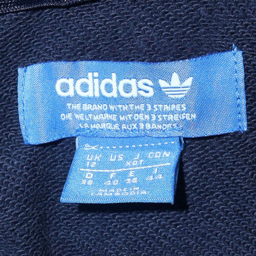 Adidas Womens Navy 1/2 Zip Hoodie Blue Logo Size 12