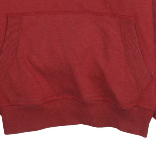 Superdry Womens Red Pullover Hoodie Size L Graphic Print Vintage Style