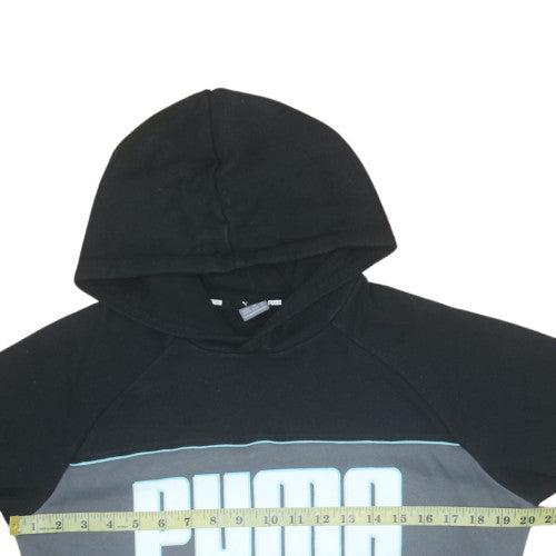 Puma Boys Black & Grey Colourblock Pullover Hoodie 13-14 Years