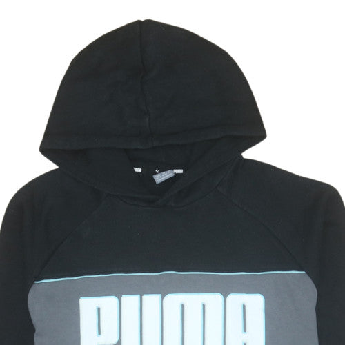 Puma Boys Black & Grey Colourblock Pullover Hoodie 13-14 Years