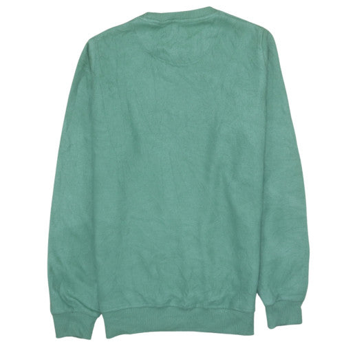 Tommy Hilfiger Men's Green Cotton Crew Neck Pullover Jumper M