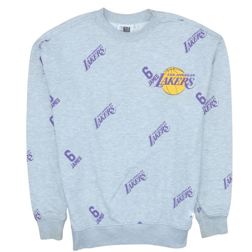 Primark NBA Los Angeles Lakers Grey Men's Medium Pullover Sweatshirt