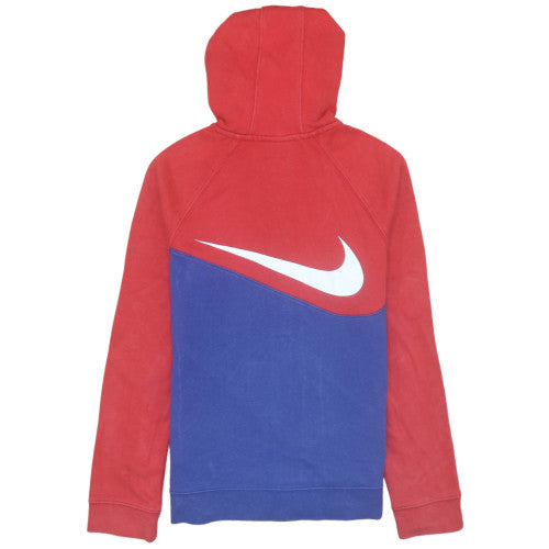 Nike Boys Red Blue Hooded Track Jacket 11-12 Years Full Zip Colourblock