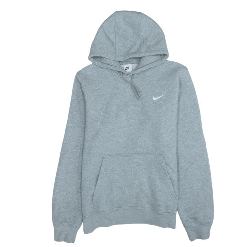 Nike Men's Grey Pullover Hoodie M Regular Fit Fleece Sweatshirt
